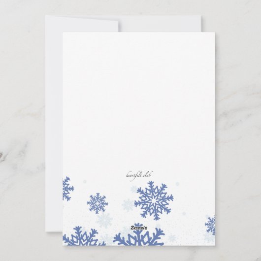 Holiday Flurries Urlaubskarte Feiertagskarte (Rückseite)