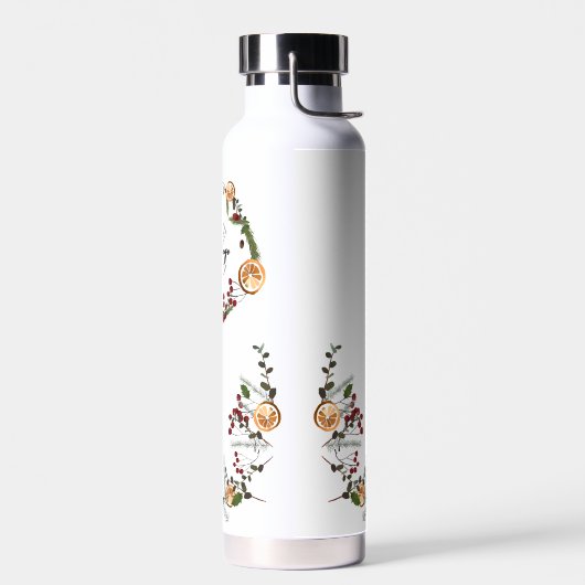 Holiday Foliage Orangen Custom Logo QR Code Trinkflasche (Links)