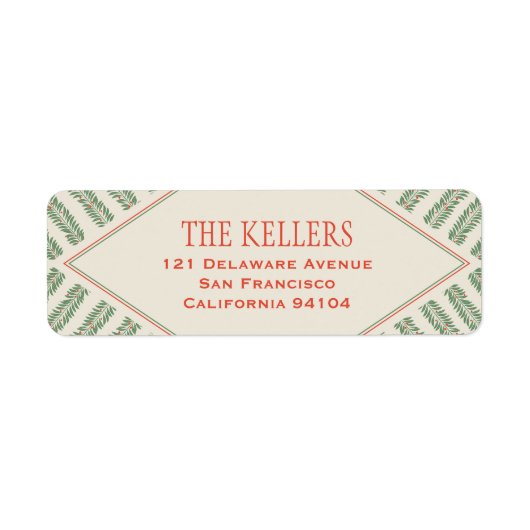 Holiday Foliage Quadrant Ivory and Green (Vorne)