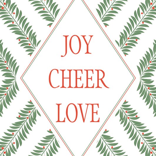 Holiday Foliage Quadrant White and Green Tasse