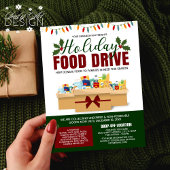 Holiday Food Drive Wohltätigkeit Fundraiser Spende Flyer