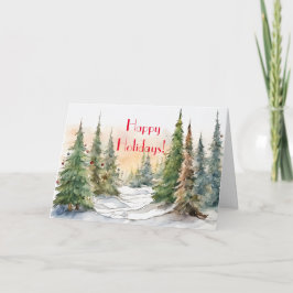 HOLIDAY FOREST CHRISTMAS CARD DANKESKARTE