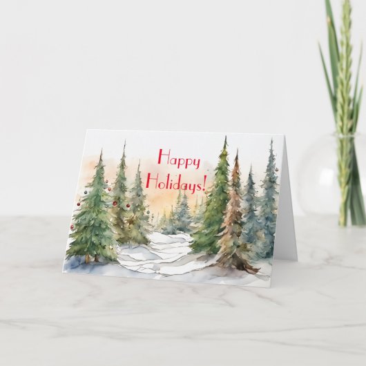 HOLIDAY FOREST CHRISTMAS CARD DANKESKARTE (Vorderseite)