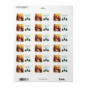 Holiday Foto Buffalo Christmas Address Adressaufkleber (Vorne)