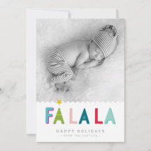 HOLIDAY FOTO fa la la fett helle bunt Zitat