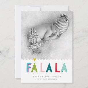 HOLIDAY FOTO fa la la fett helle bunt Zitat Ankündigung