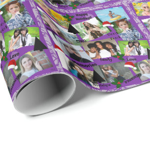 Holiday Foto Gift Wrap in Gray HAMbWG Geschenkpapier