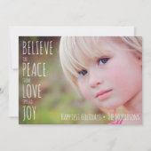 Holiday Foto glaube Jove Peace Liebe Weihnachten (Vorderseite)