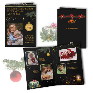 Holiday Foto Magazine Ihrer Familie Feiertagskarte