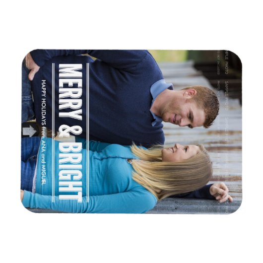 Holiday Foto Magnete Personalisiert Weihnachten (Horizontal)