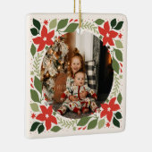 Holiday Foto Poinsettia Keramik Ornament (Rechts)