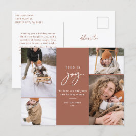 Holiday Foto Postcard Dies ist Joy Feiertagspostkarte