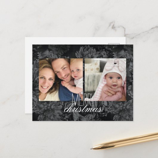 Holiday Foto Postcard dunkle Tapete Feiertagspostkarte (Vorderseite/Rückseite Beispiel)