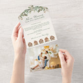 Holiday Foto Trifold Card All In One Einladung (Abreißen)