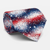 Holiday - Fourth of July Patriotic Necktie Krawatte (Gerollt)