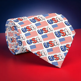 Holiday - Fourth of July Patriotic USA Necktie Krawatte
