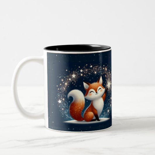 Holiday Fox Charm Mug Zweifarbige Tasse (Links)