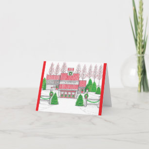 Holiday Fox Farm Card Karte