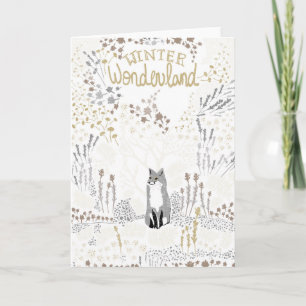 Holiday Fox Winter Wonderland Card Karte