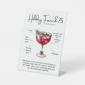 Holiday French 75 Cocktail Pedestal Sign Sockelschild (Vorderseite)