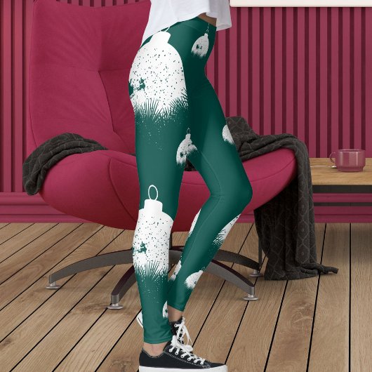 Holiday Fun Christmas Ball Sparkling Ornament Gift Leggings