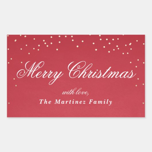 Holiday funkel Imitate Folie Konfetti Dot Geschenk Rechteckiger Aufkleber (Vorderseite)