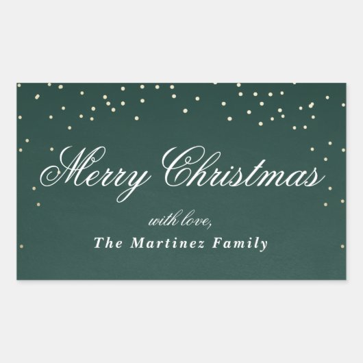 Holiday funkel Imitate Folie Konfetti Dot Geschenk Rechteckiger Aufkleber (Vorderseite)