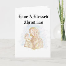 Holiday G card : Blessed Christmas