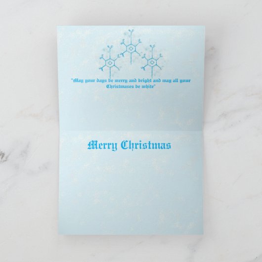 Holiday G Card : Schneeflocken Weihnachten (Innenseite)