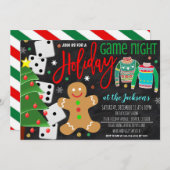 Holiday Game Night Party Einladung (Vorne/Hinten)