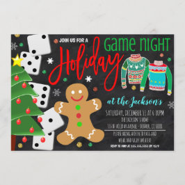 Holiday Game Night Party Einladung