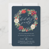 Holiday Garden Wreath Party Einladung (Vorderseite)