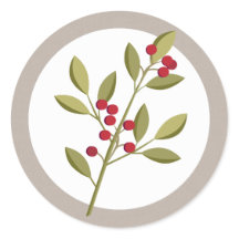 Holiday Garland Christmas Berry Umschlag Aufkleber