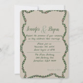 Holiday garland Wedding Einladung (Vorderseite)