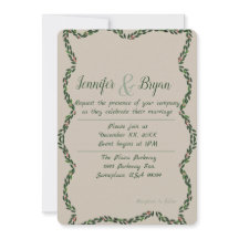 Holiday garland Wedding Einladung