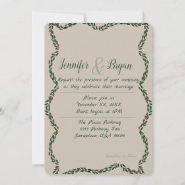 Holiday garland Wedding Einladung