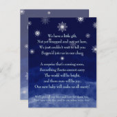 Holiday Gedicht Schwangerschaft Ankündigungspostkarte (Vorne/Hinten)