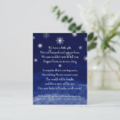 Holiday Gedicht Schwangerschaft Ankündigungspostkarte (Stehend Vorderseite)