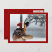 Holiday German Shepherd Feiertagspostkarte (Vorne/Hinten)