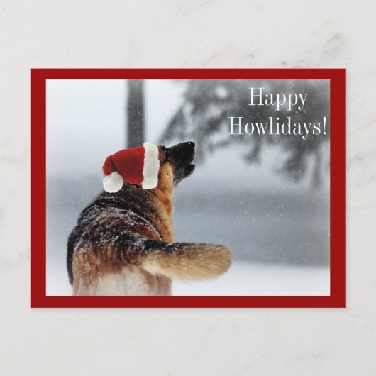 Holiday German Shepherd Feiertagspostkarte (Vorderseite)