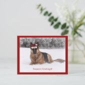 Holiday German Shepherd Feiertagspostkarte (Stehend Vorderseite)