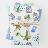 Holiday Geschenk Wrap Blue Presents Bundle Geschenkpapier Set (Beispiel)