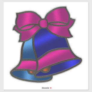 Holiday gesteinigte Glass Look Bells Aufkleber