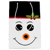 Holiday Gift Bag Snowman Mittlere Geschenktüte (Vorderseite)