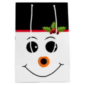 Holiday Gift Bag Snowman Mittlere Geschenktüte (Rückseite)