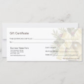 Holiday Gift Certificate Deep Gold Weihnachtsbäume (Rückseite)