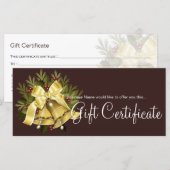 Holiday Gift Certificate Deep Gold Weihnachtsbäume (Vorne/Hinten)