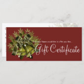 Holiday Gift Certificate Deep Green Christmas Bell (Vorne/Hinten)