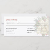 Holiday Gift Certificate Tan Christmas Bells (Rückseite)