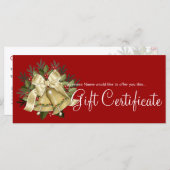 Holiday Gift Certificate Tan Christmas Bells (Vorne/Hinten)
